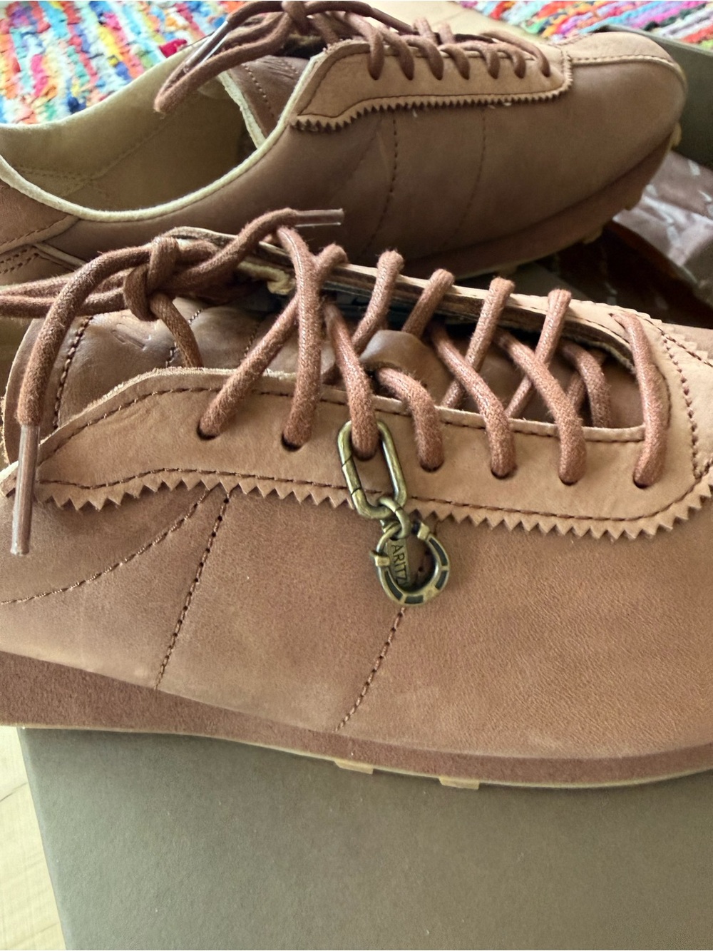 Aritzia and Nike Collab Women’s Brown Leather Athletic Trainer Sneakers - Picture 3 of 7